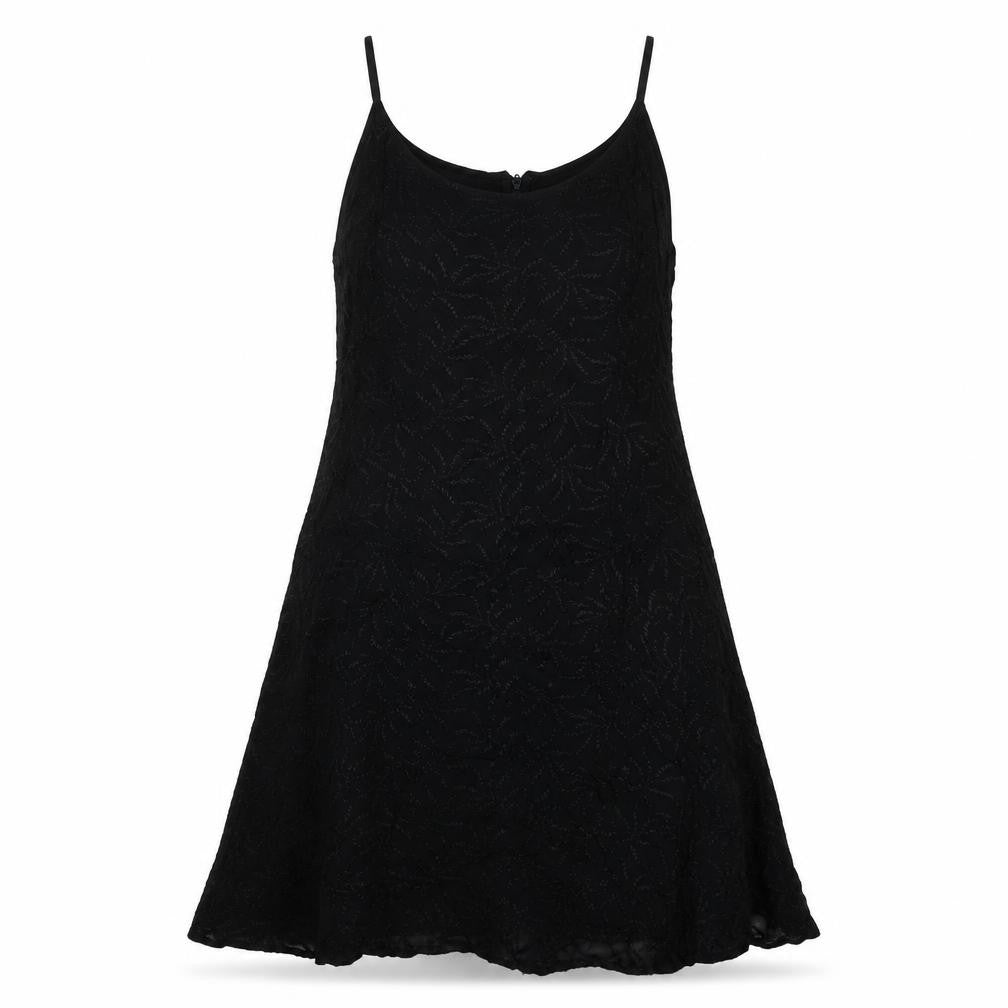 Dorothy Perkins Womens Black Polyester A-Line Size 12 Round Neck Zip