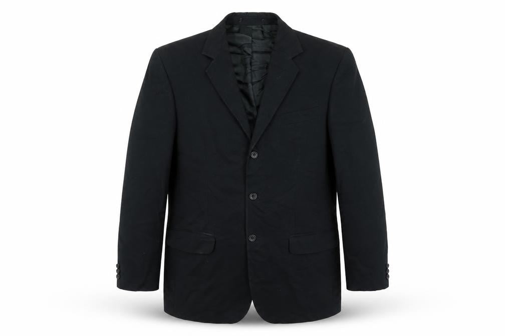 Principles Mens Black Cotton Jacket Blazer Size 40 Big & Tall