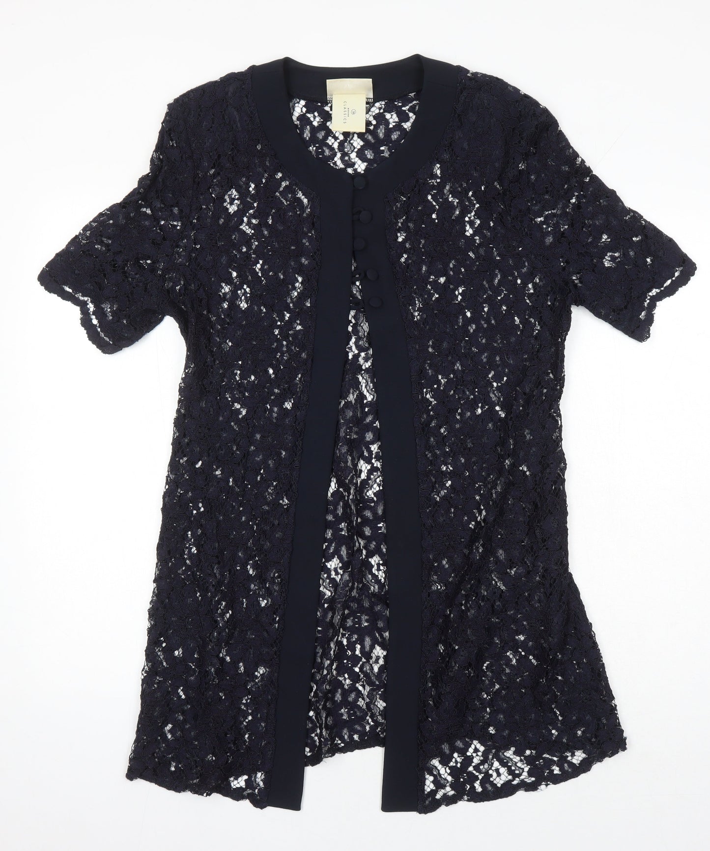 Modern Classics Womens Black Jacket Blazer Size 14 - Lace