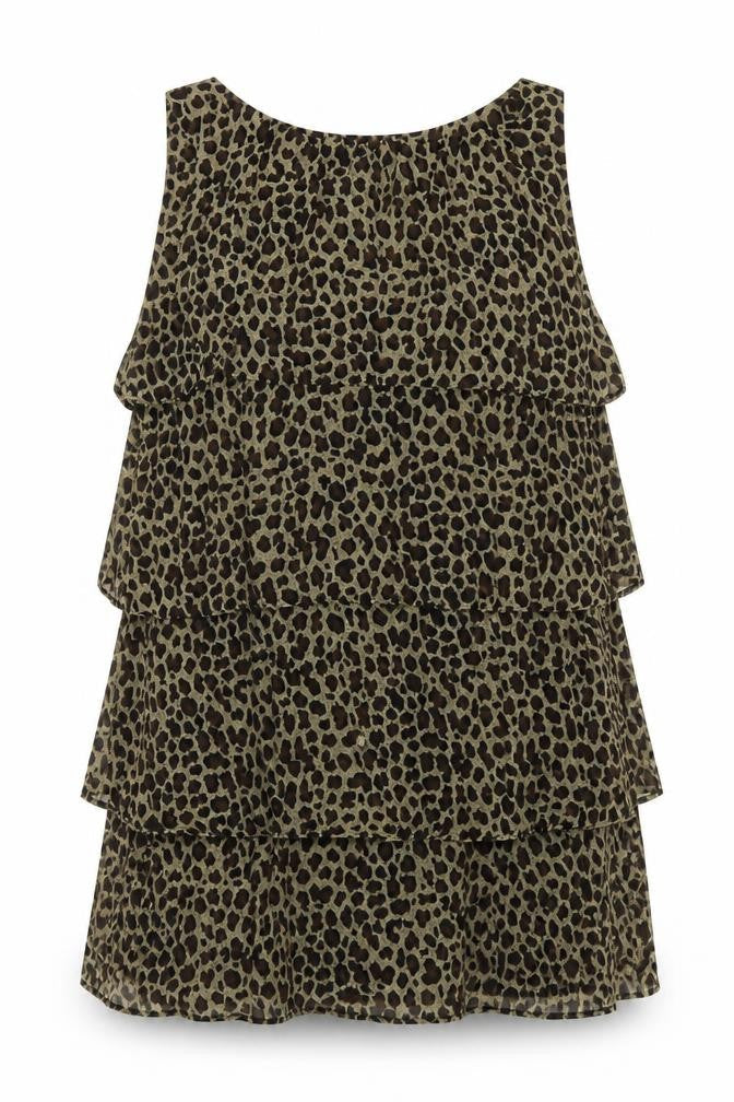Mango Womens Multicoloured Animal Print Polyester Tunic Blouse Size M Round Neck