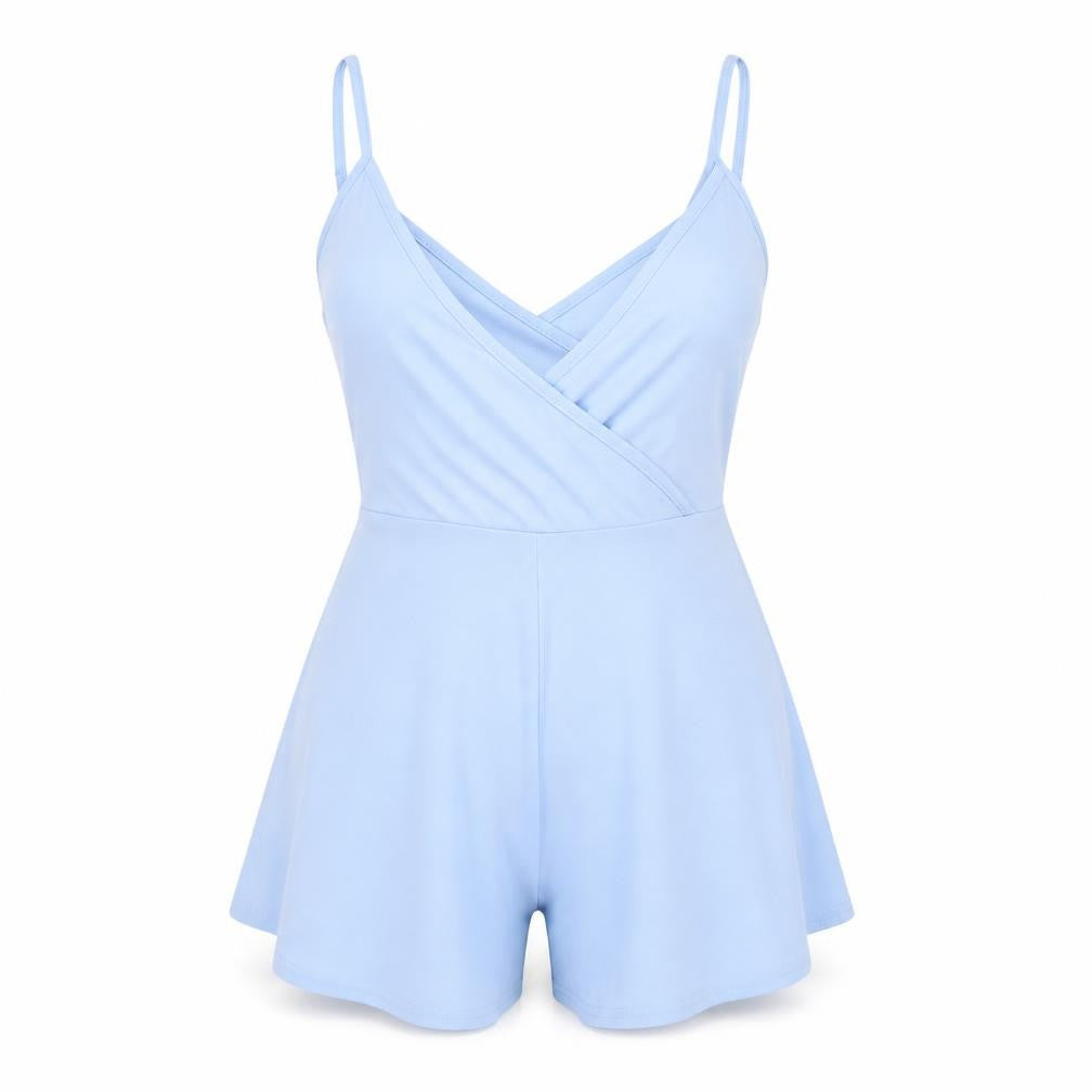 Boohoo Womens Blue Polyester Playsuit One-Piece Size 6