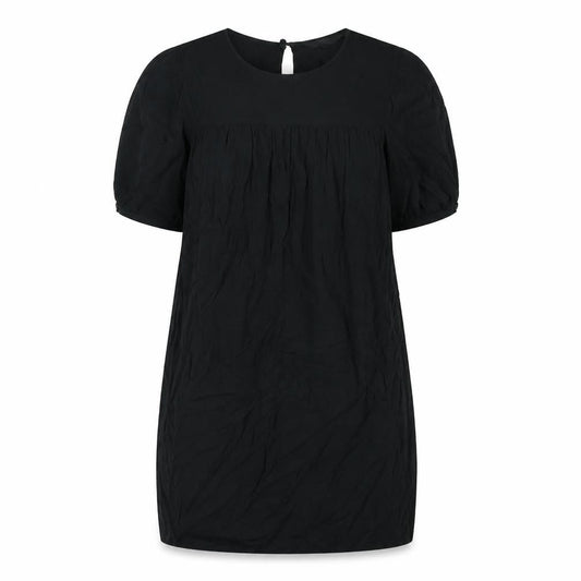 NEXT Womens Black Viscose Shift Size 14 Round Neck Button