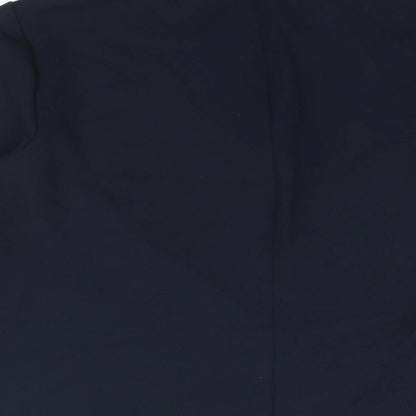 Warehouse Womens Blue Polyester Basic Blouse Size 10 Round Neck