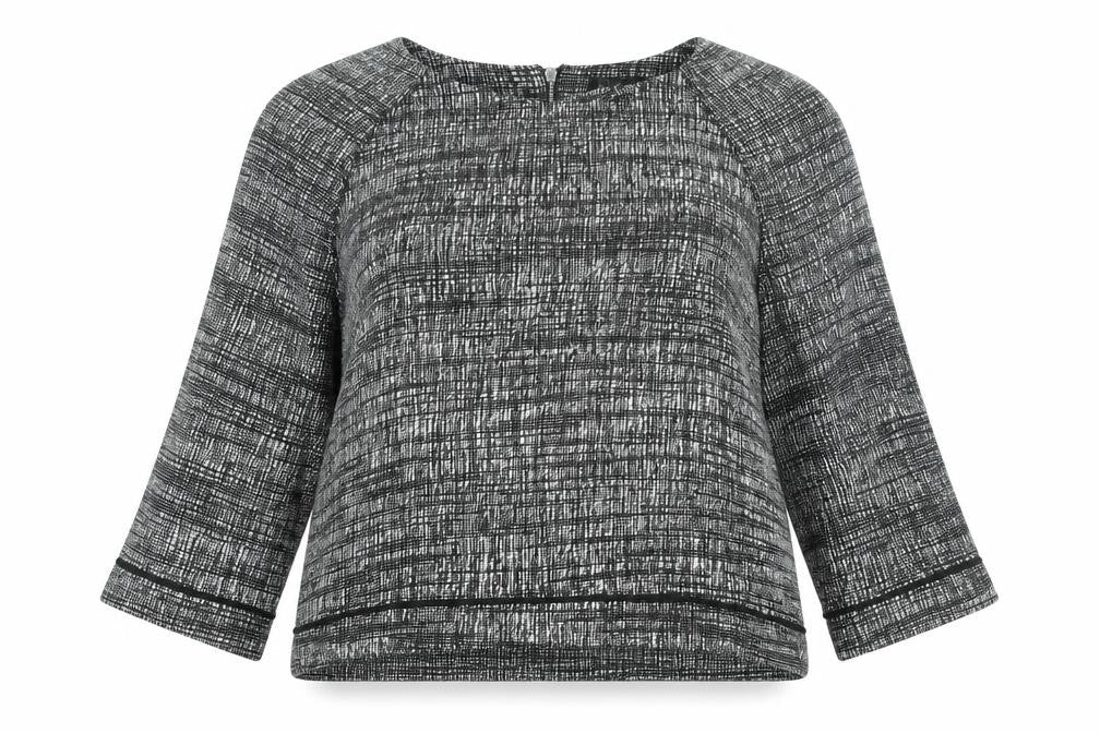Zara Womens Black Cotton Basic Blouse Size L Round Neck