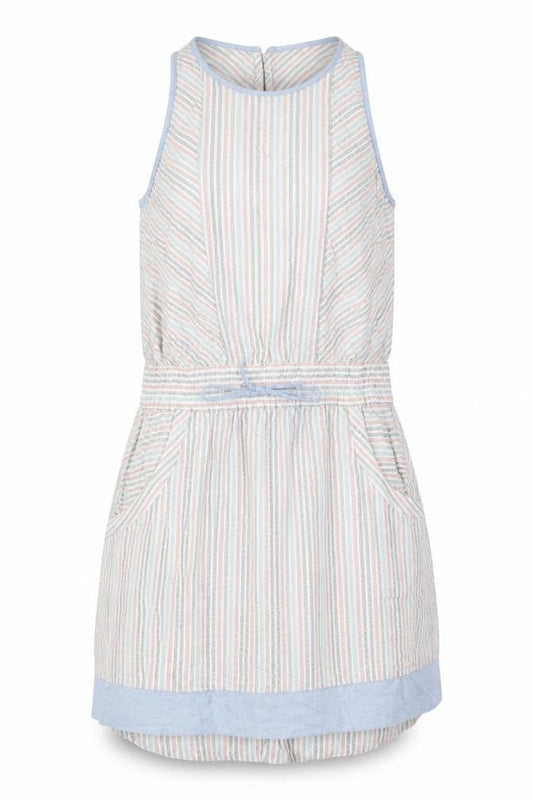 Warehouse Womens Multicoloured Animal Print Linen Shift Size 12 Round Neck Button - Drawstring Waist