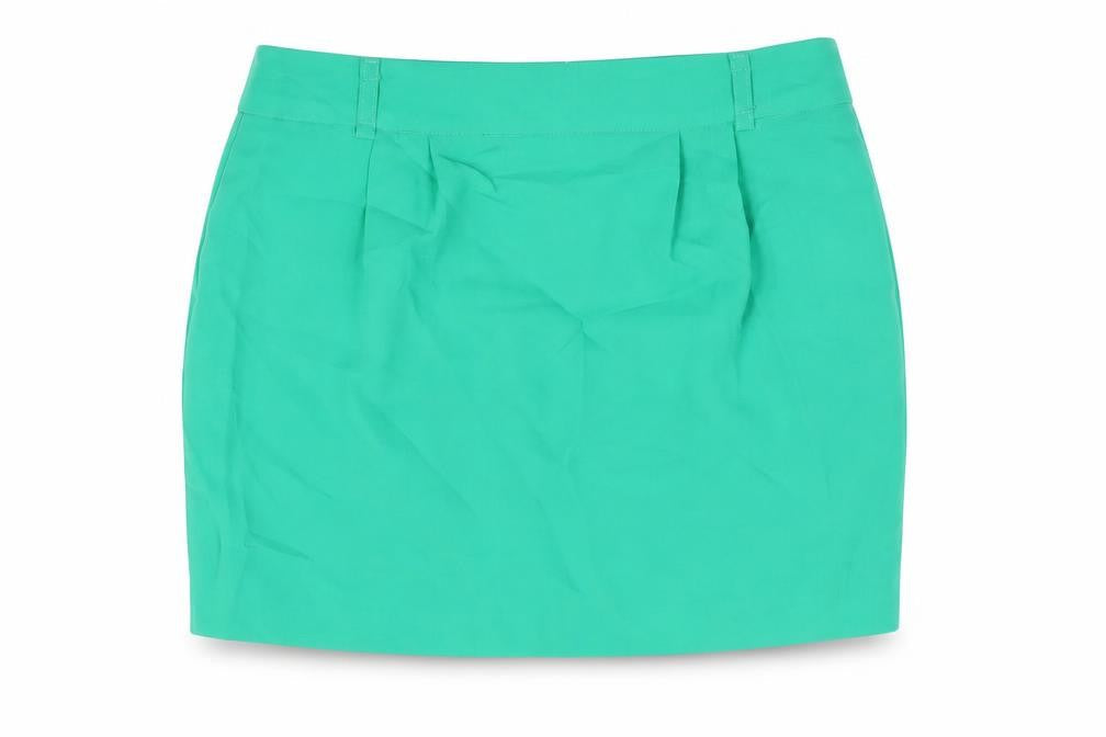 FOREVER 21 Womens Green Polyester Mini Skirt Size S Zip