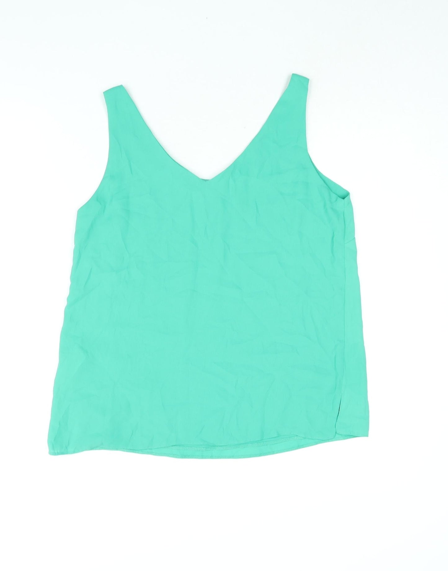 Wallis Womens Green Polyester Camisole Blouse Size 10 Scoop Neck