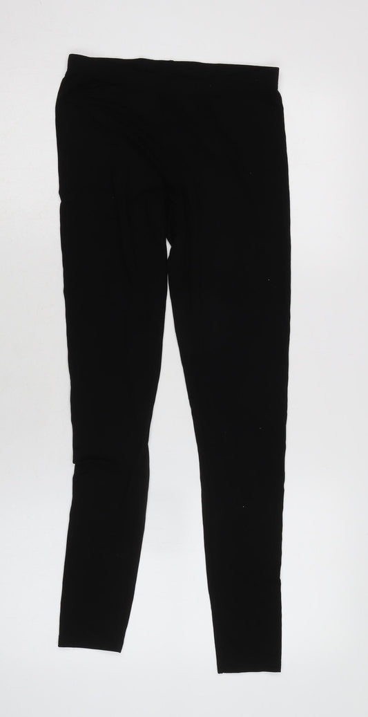 Heartscent Womens Black Cotton Chino Leggings Size 6 L26 in