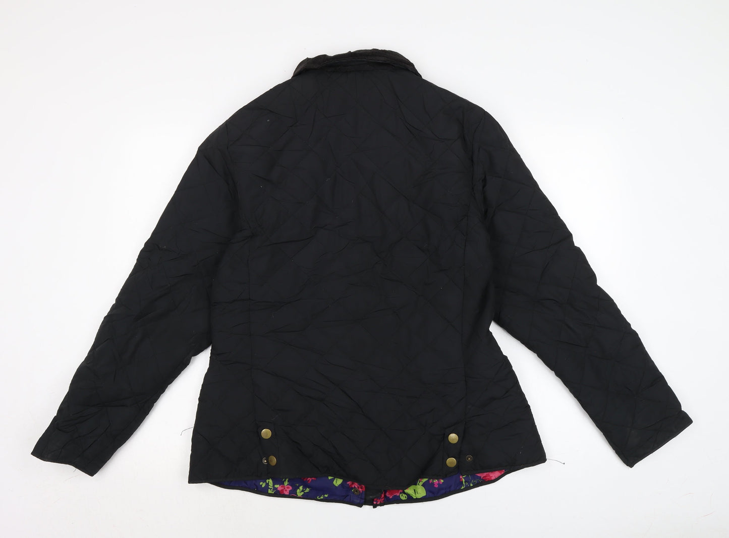 Betty kay Womens Black Quilted Jacket Size 16 Zip