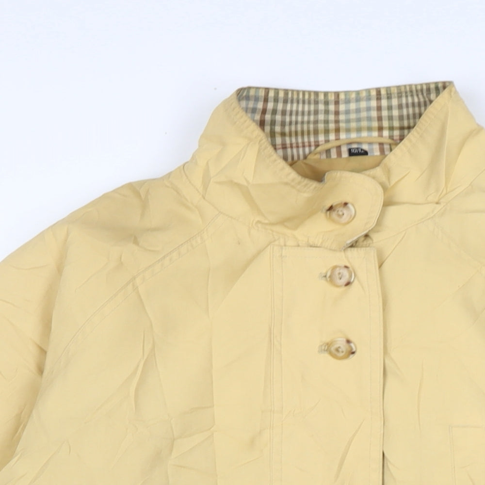 BHS Womens Yellow Anorak Coat Size 12 Zip