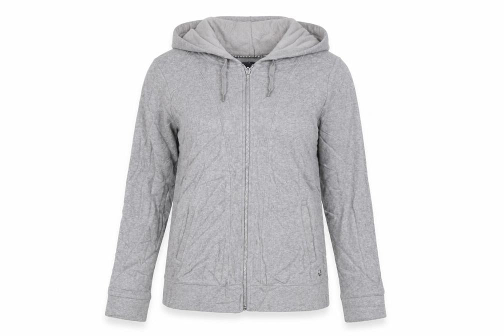 Maine Womens Grey Crew Neck Polyester Full Zip Jumper Size 10