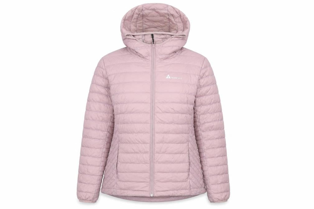 Technicals Womens Pink Quilted Jacket Size 14 Zip