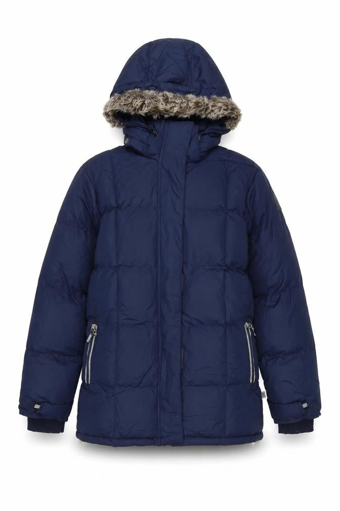 Sexe Womens Blue Parka Coat Size L Zip