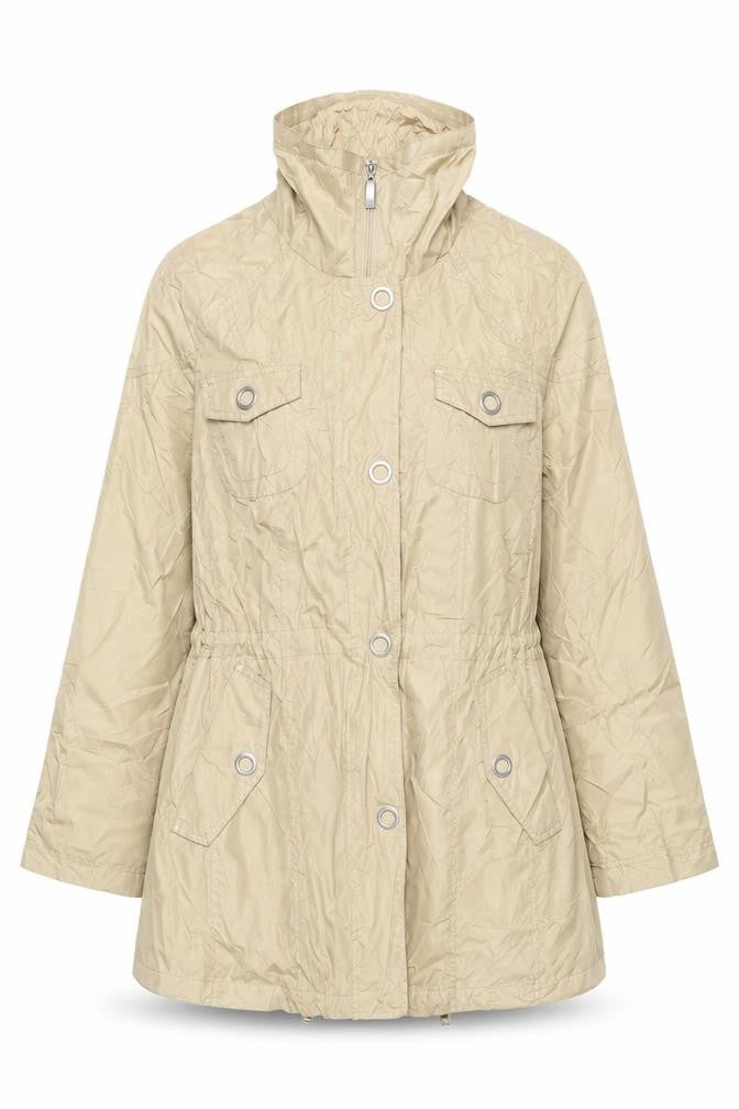 Bonita Womens Beige Rain Coat Jacket Size L Zip