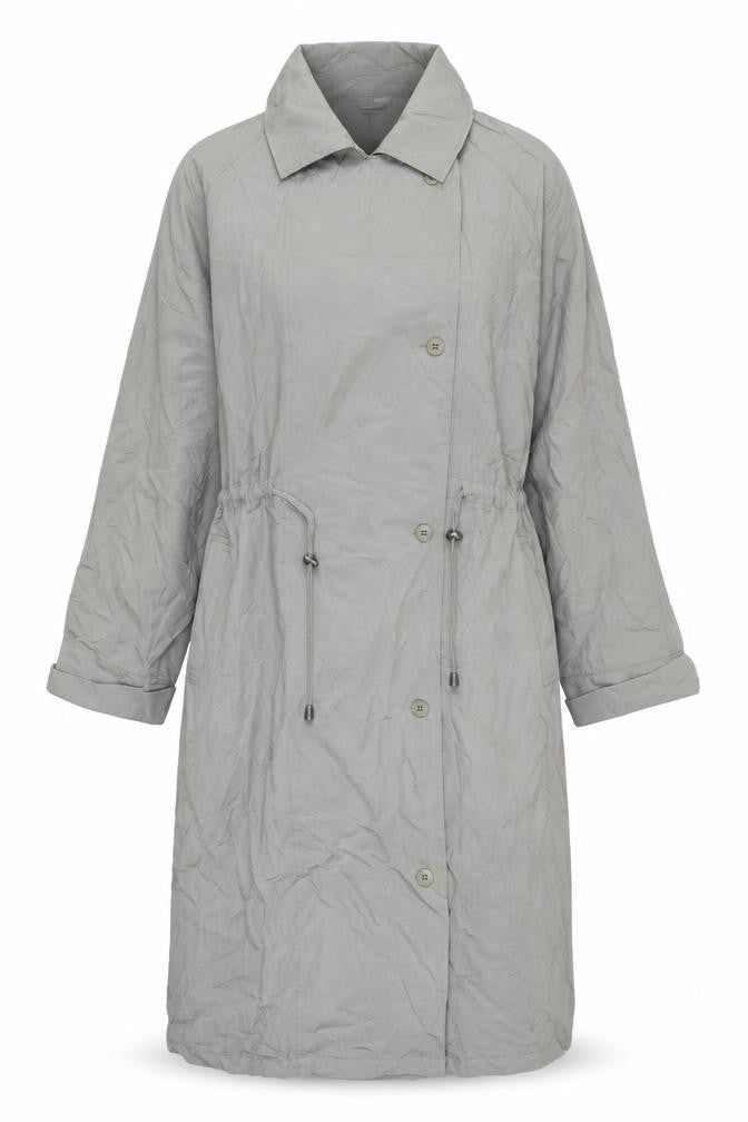 Masita Womens Grey Overcoat Coat Size L Button