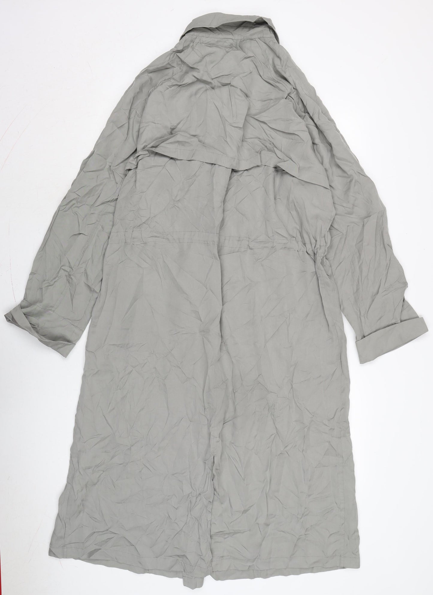 Masita Womens Grey Overcoat Coat Size L Button
