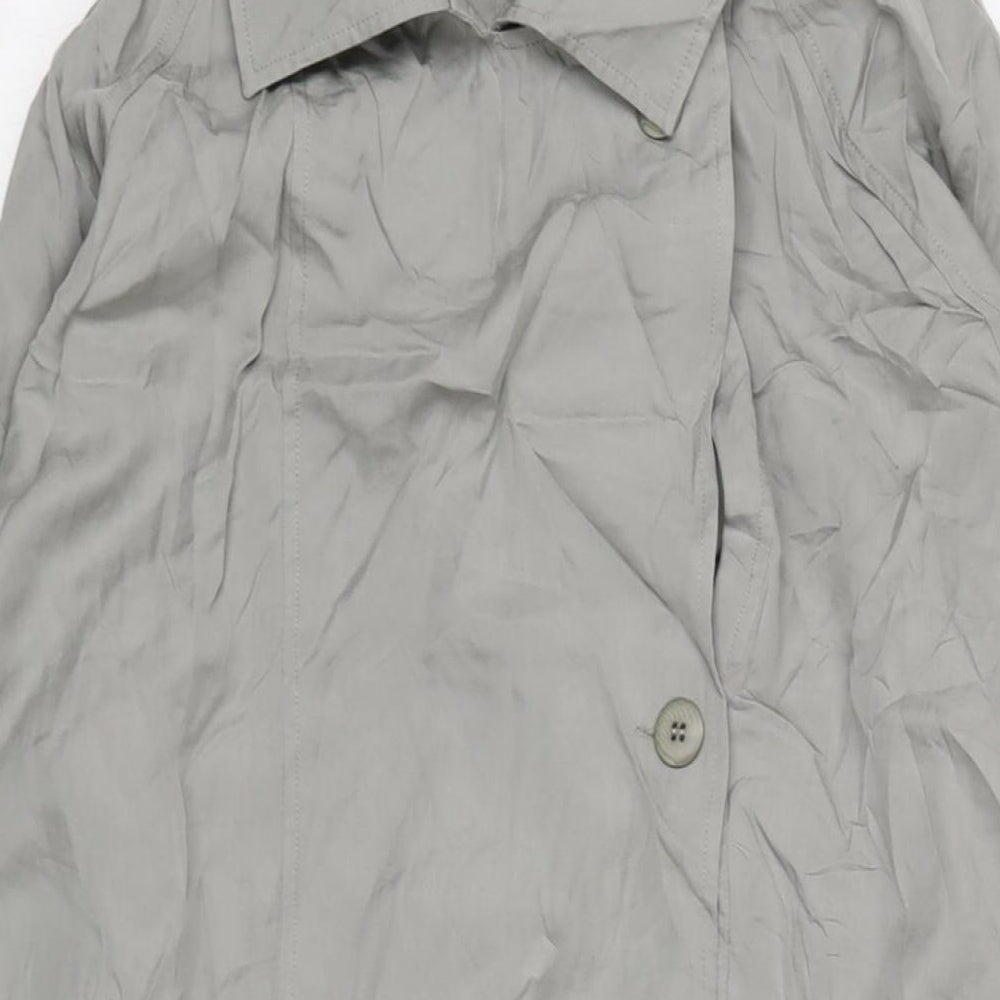 Masita Womens Grey Overcoat Coat Size L Button