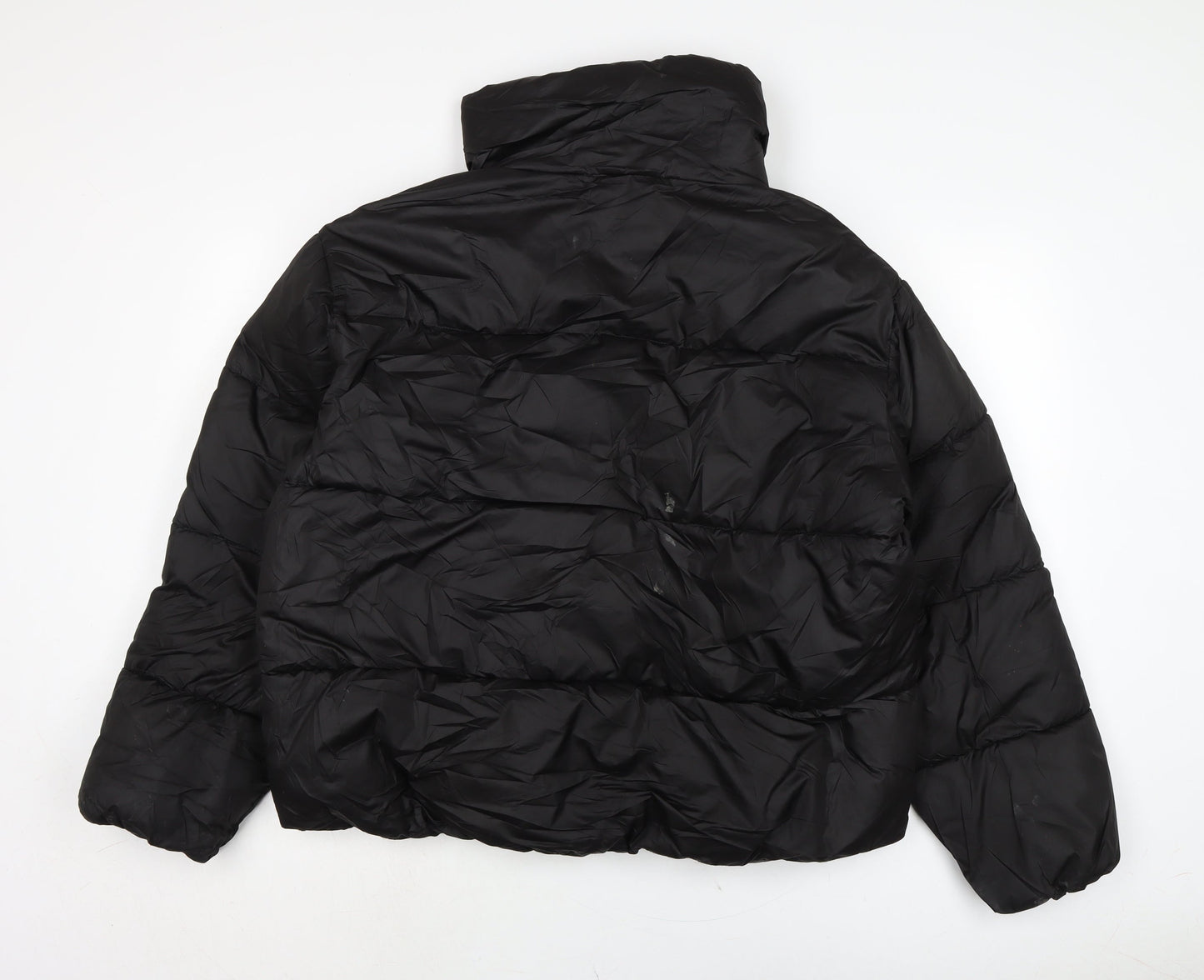 H&M Mens Black Puffer Jacket Jacket Size M Zip