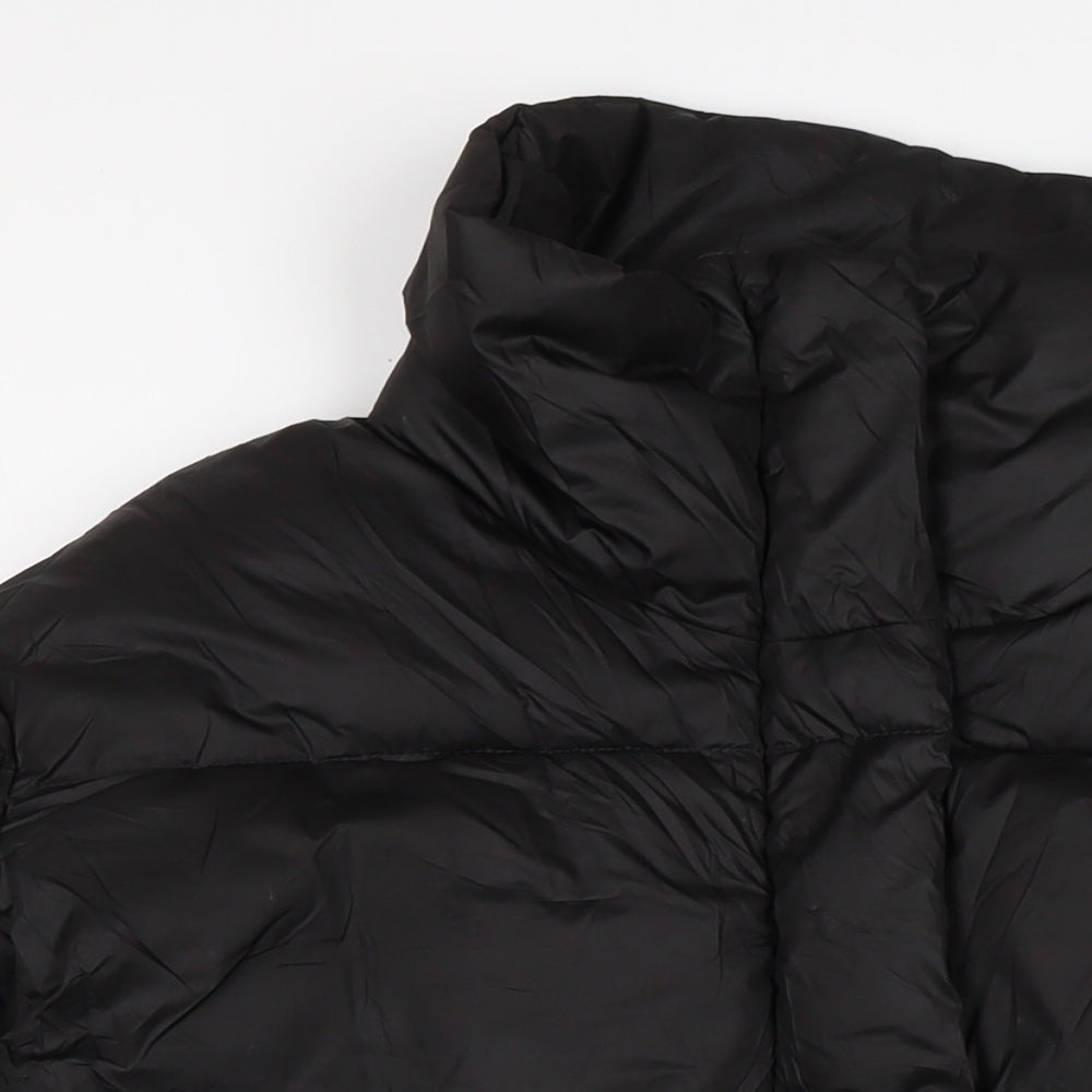 H&M Mens Black Puffer Jacket Jacket Size M Zip