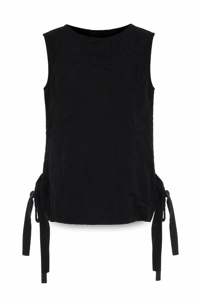 Warehouse Womens Black Polyester Basic Tank Size 10 Round Neck