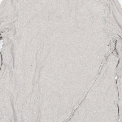 Debenhams Womens Grey Round Neck Polyester Pullover Jumper Size 8