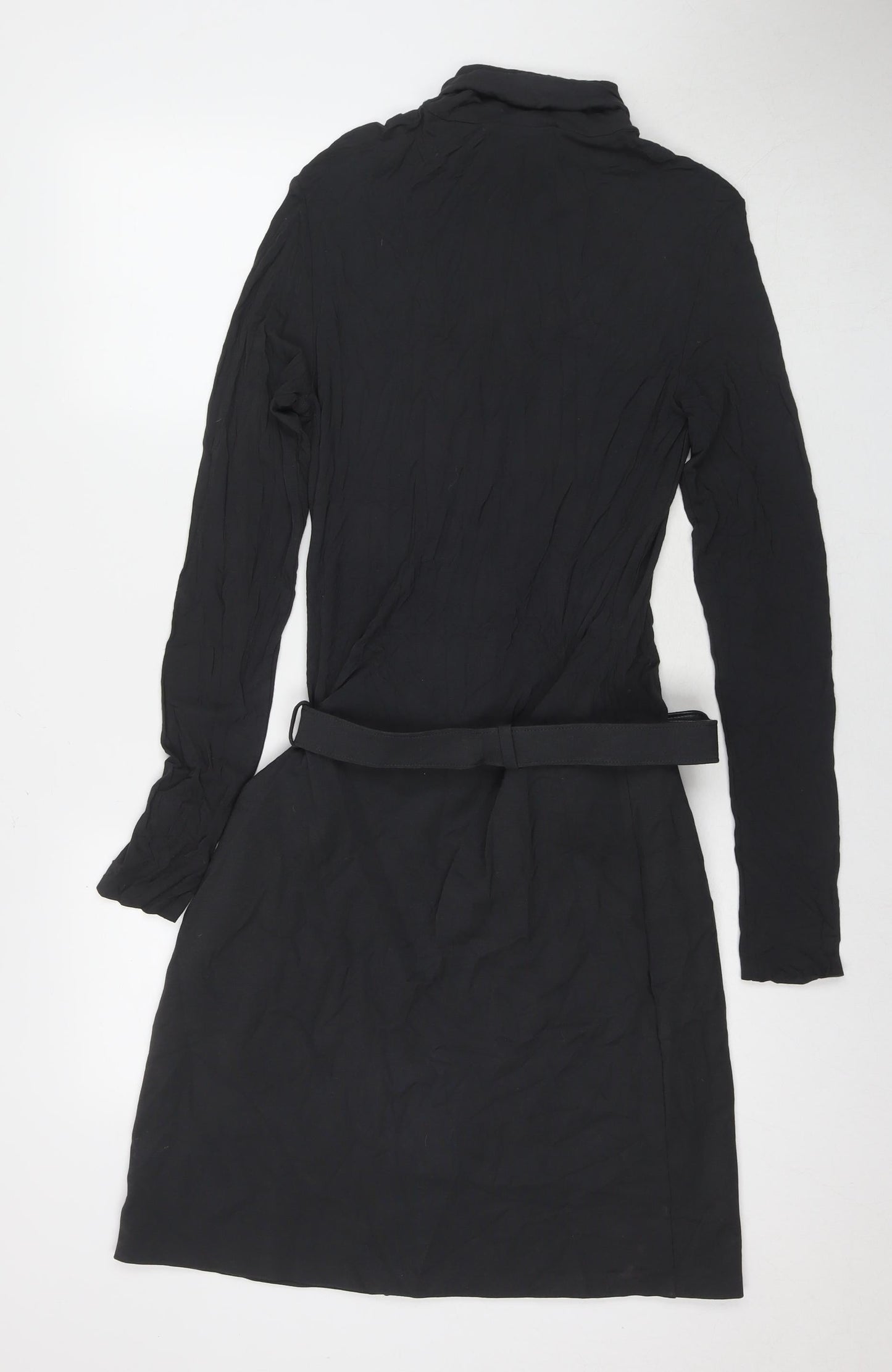 La Perla Womens Grey Viscose A-Line Size 16 Roll Neck Pullover