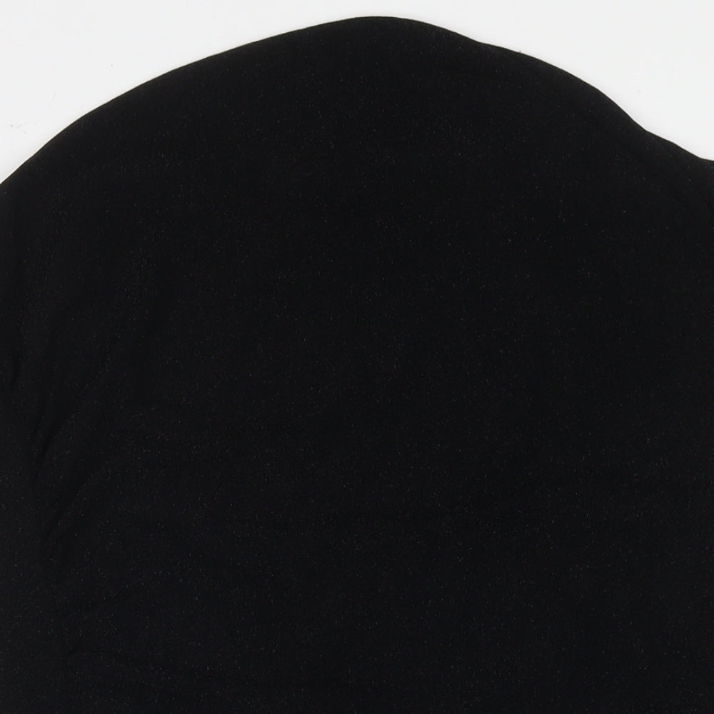 Marks and Spencer Womens Black Polyamide Basic Blouse Size 24 V-Neck