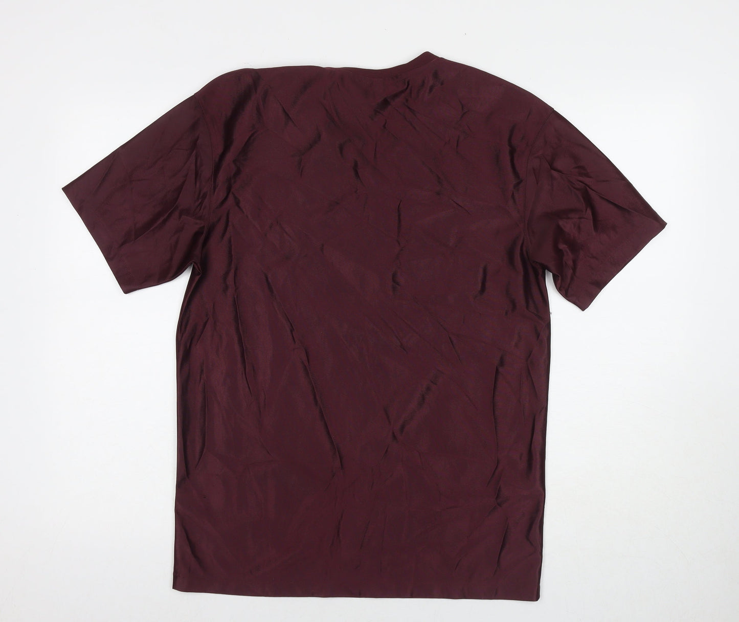 Divided by H&M Mens Brown Polyester T-Shirt Size XS V-Neck