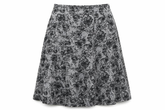 Spirit Womens Grey Floral Polyester Maxi Skirt Size 16