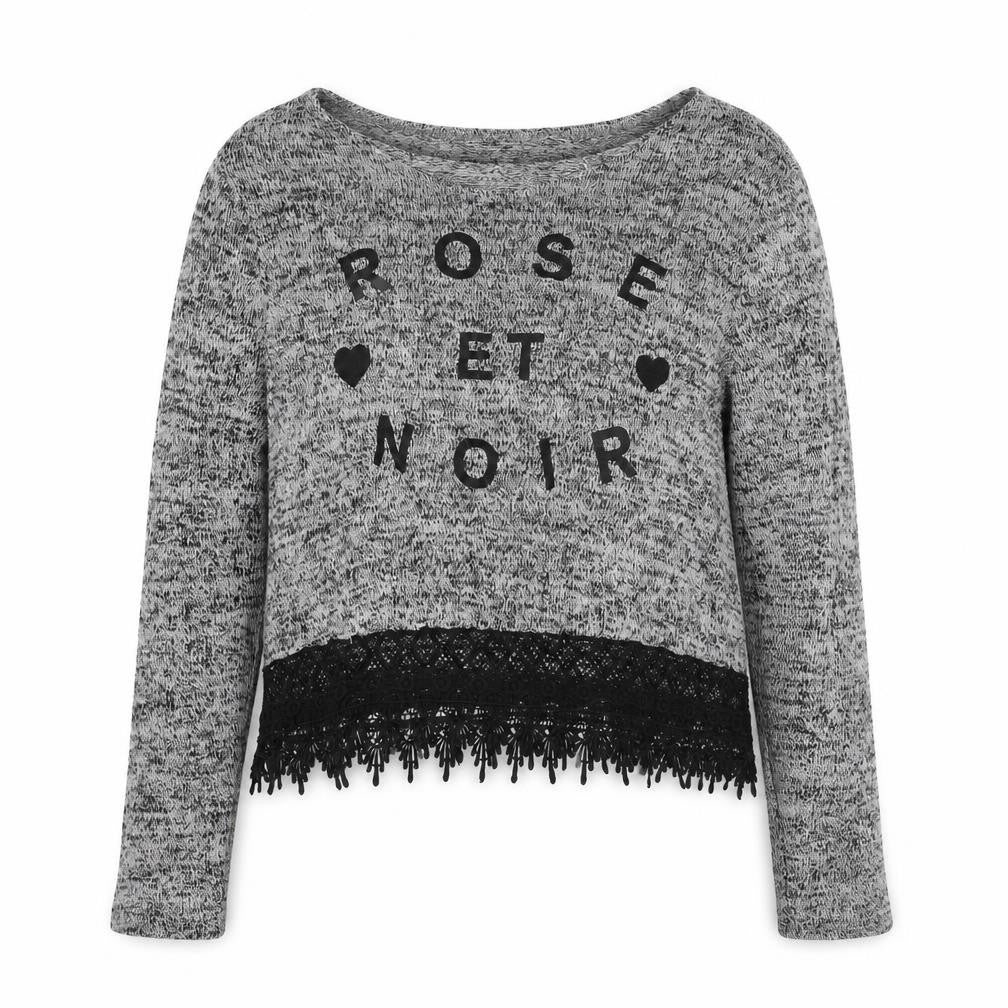 Divided by H&M Womens Grey Round Neck Polyester Pullover Jumper Size M - Rose Et Moir