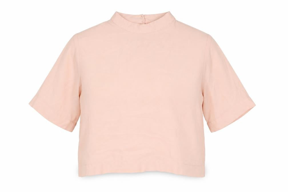 Light Before Dark Womens Beige Polyester Basic T-Shirt Size M Round Neck