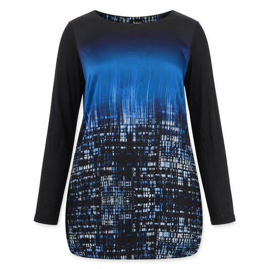 Marks and Spencer Womens Multicoloured Geometric Polyester Tunic Blouse One Size Round Neck