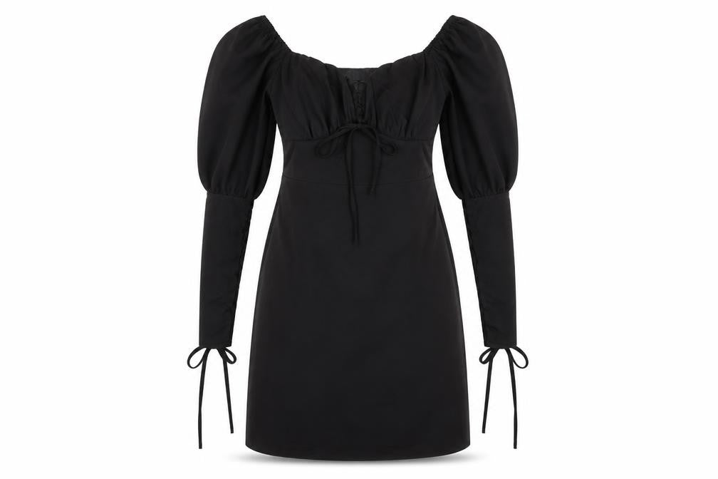 Missguided Womens Black Polyester Shift Size 8 Boat Neck
