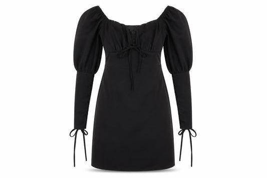 Missguided Womens Black Polyester Shift Size 8 Boat Neck