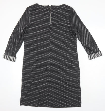 Additional front view of Roman women’s grey polka dot polyester sheath, size UK 14, boat neck