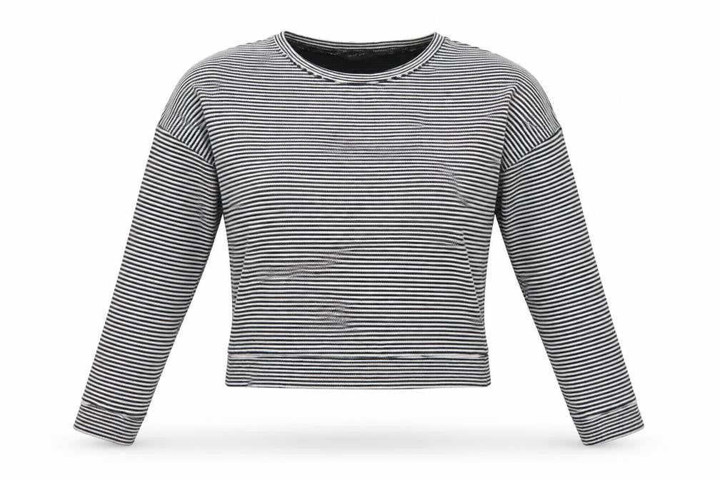 New Look Womens Multicoloured Striped Polyester Basic T-Shirt Size 10 Boat Neck