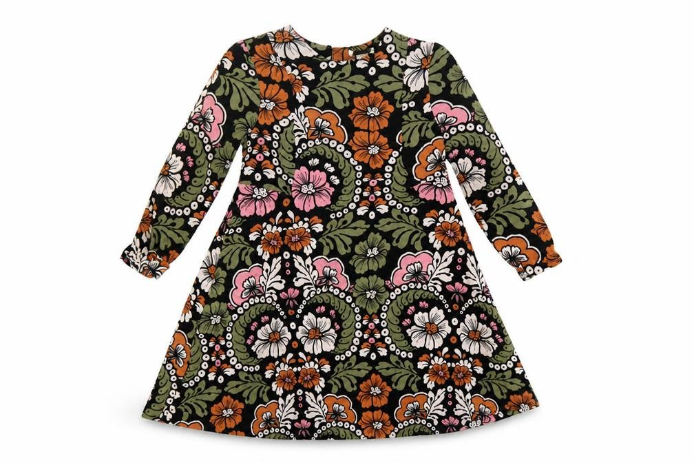 H&M Womens Multicoloured Floral Viscose A-Line Size 10 Round Neck