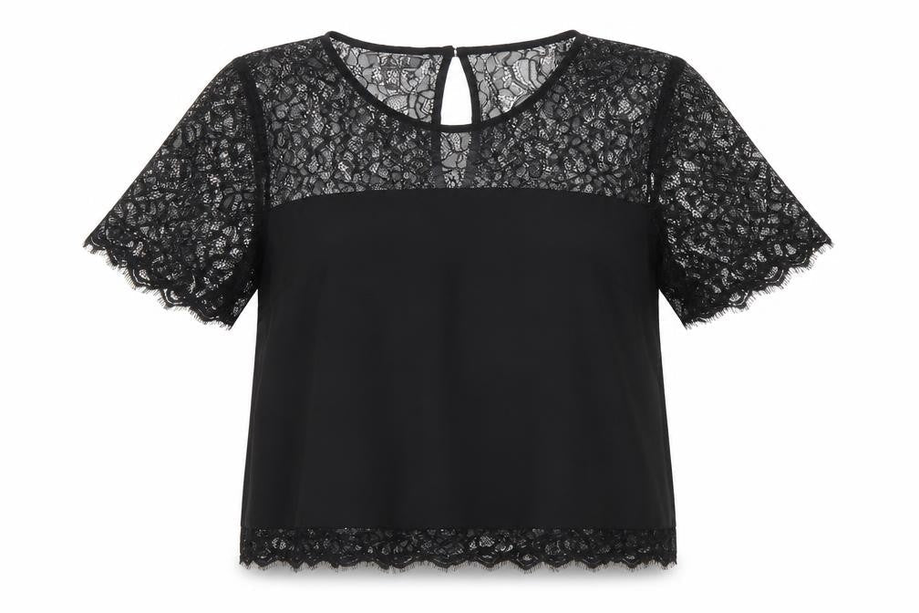 Lipsy Womens Black Polyester Tunic Blouse Size 12 Boat Neck