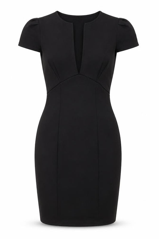 Boohoo Womens Black Houndstooth Polyester Pencil Dress Size 8 Sweetheart