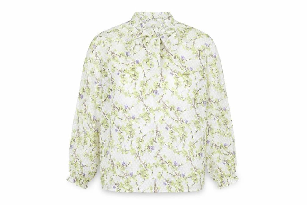 NEXT Womens White Floral Polyester Basic Blouse Size 18 Round Neck