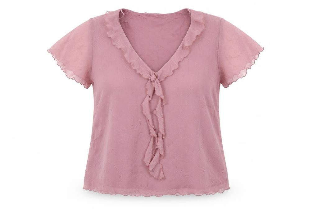 Roman Womens Pink Polyester Basic Blouse Size 16 V-Neck