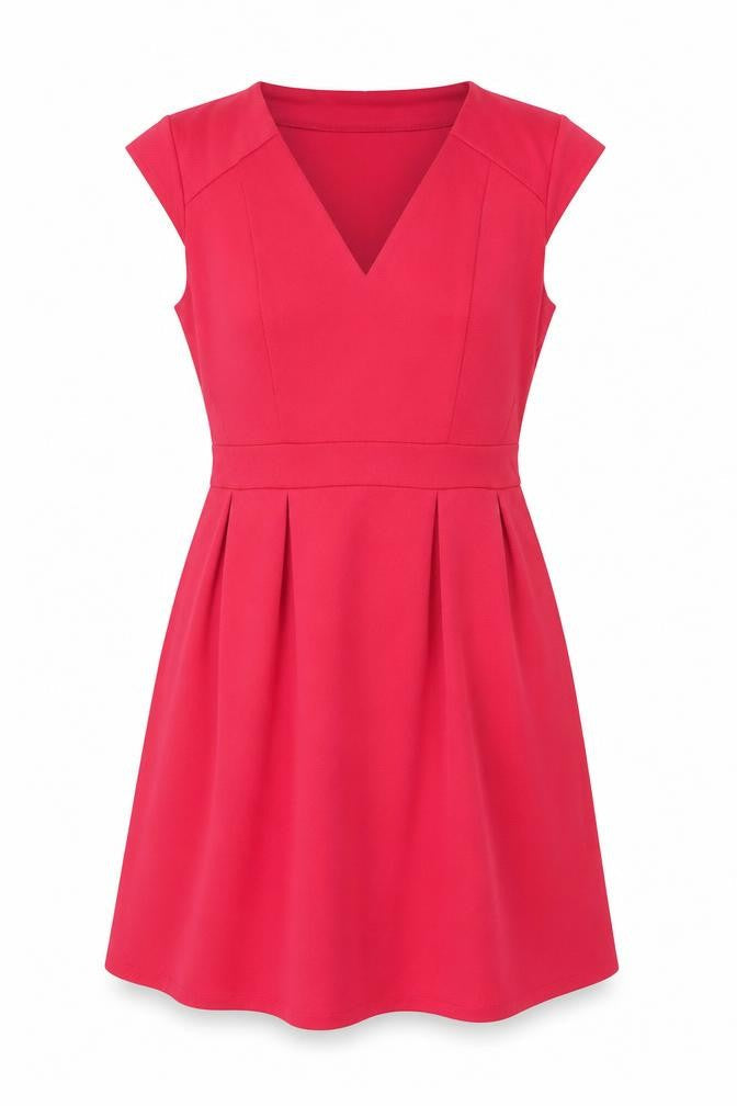 Dorothy Perkins Womens Pink Polyester A-Line Size 14 V-Neck Pullover