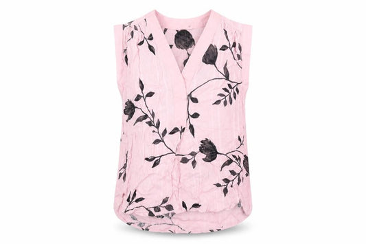 NEXT Womens Pink Floral Viscose Basic Blouse Size 10 V-Neck