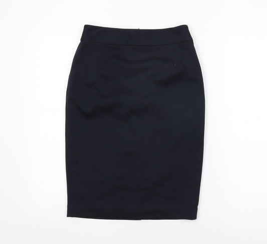 Tahari Womens Blue Rayon Straight & Pencil Skirt Size 6 Zip
