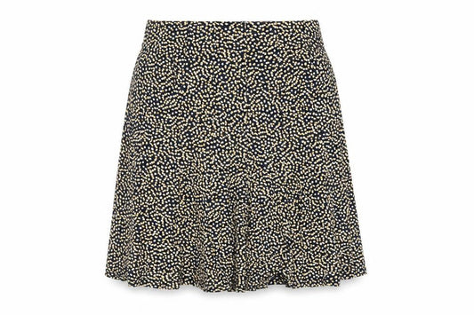 Marks & Spencer Womens Blue Animal Print Viscose Flare Skirt Size 8 - Elasticated Waist