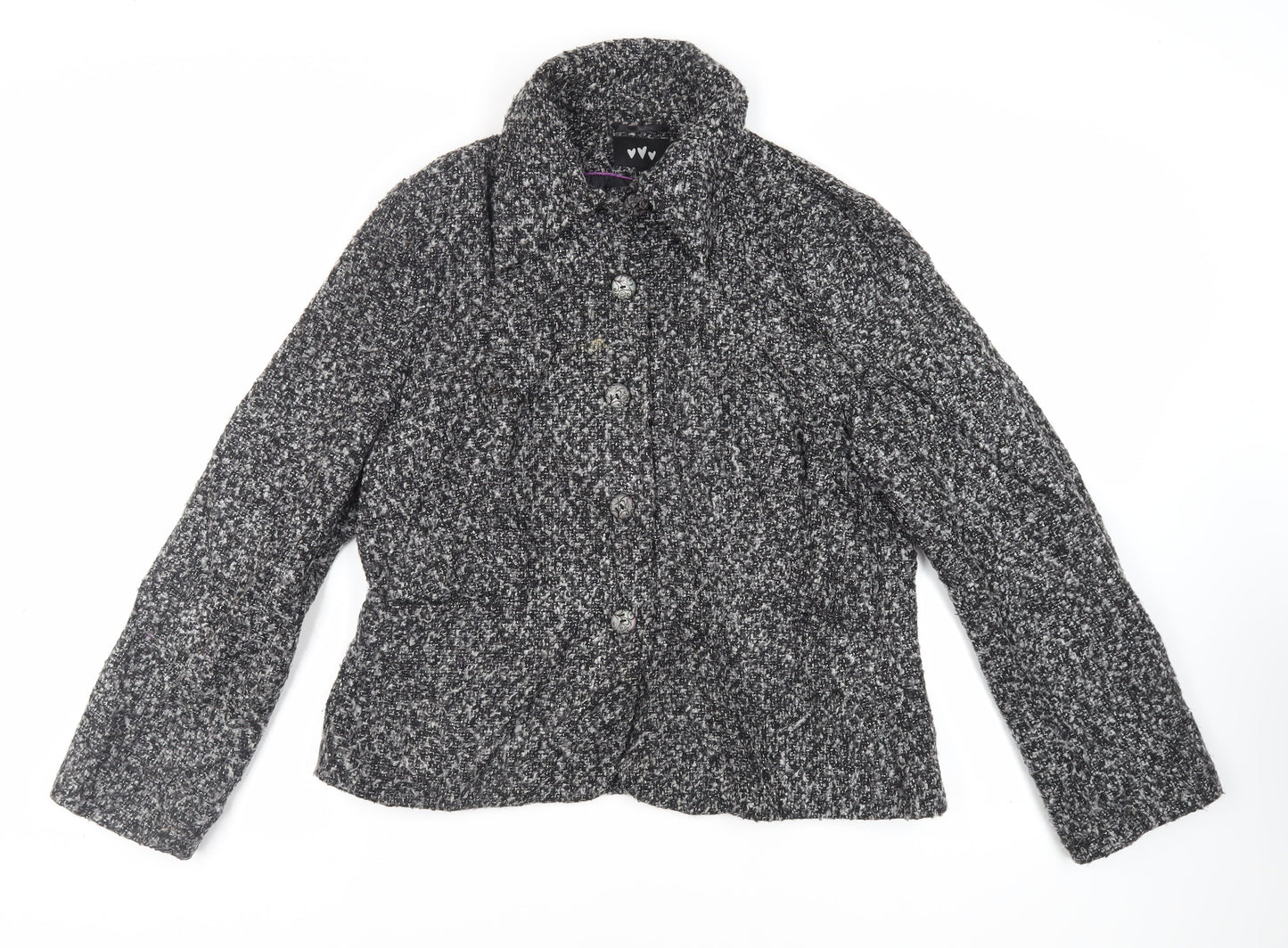 Per Una Womens Grey Jacket Blazer Size 18 Button