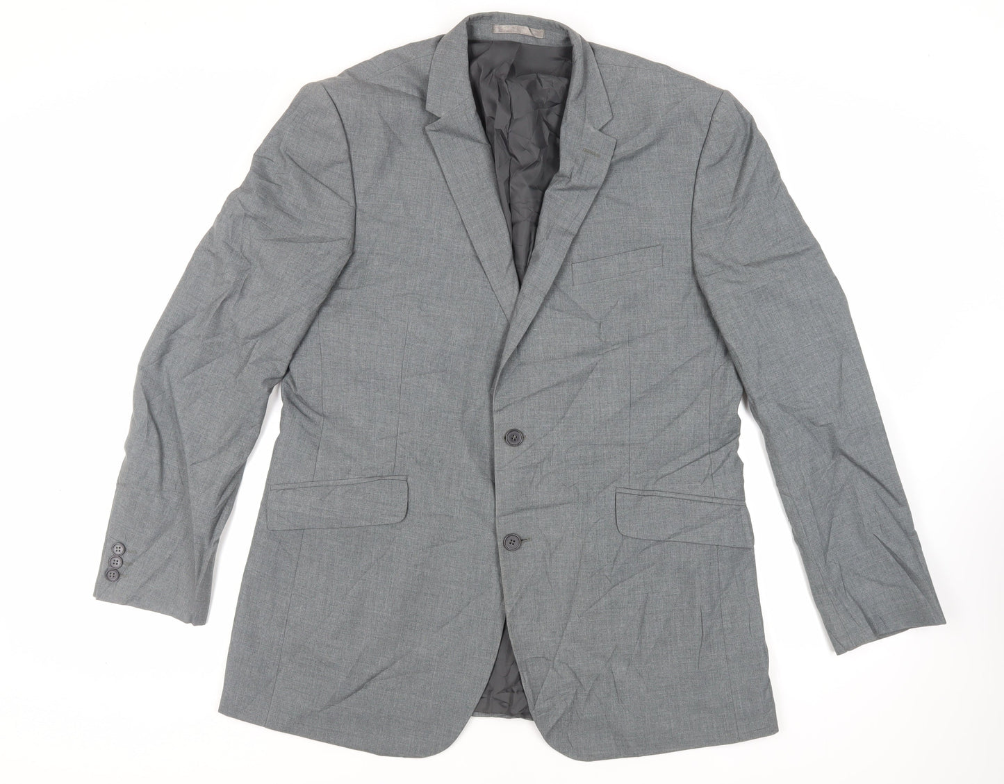 Occasions Mens Grey Polyester Jacket Suit Jacket Size 44 Regular