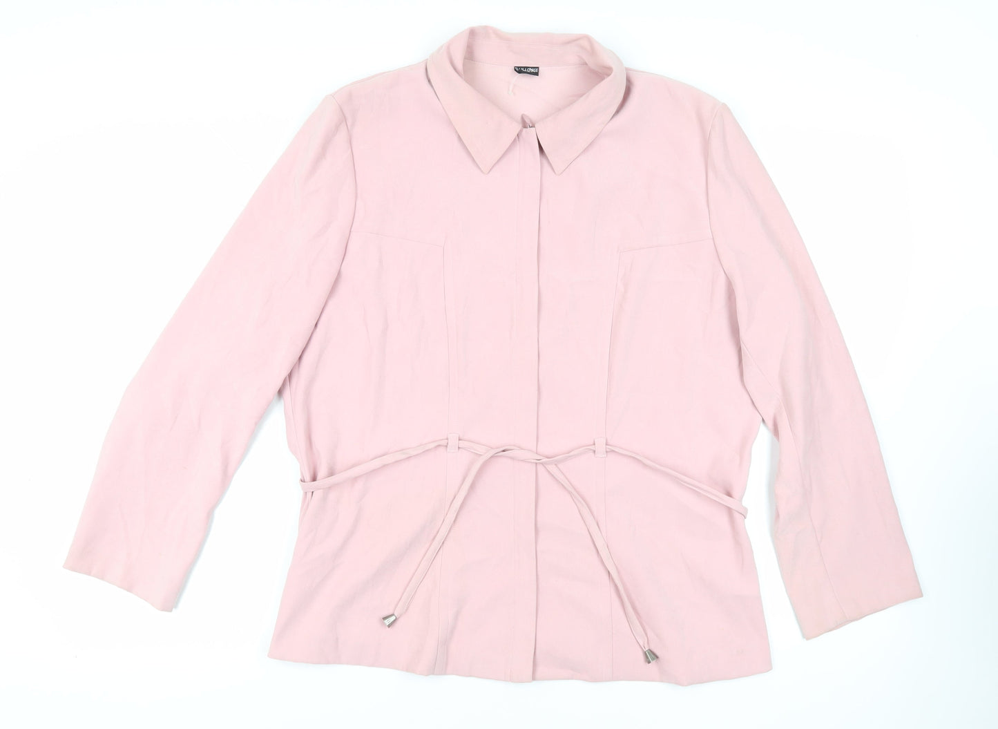 Ellie Louise Womens Pink Jacket Size 20 Zip