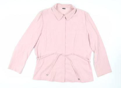 Ellie Louise Womens Pink Jacket Size 20 Zip