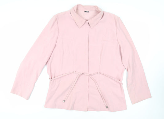 Ellie Louise Womens Pink Jacket Size 20 Zip